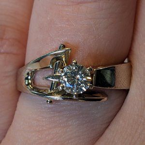 1/2 ct Lab-Grown Diamond Custom White-Gold Setting